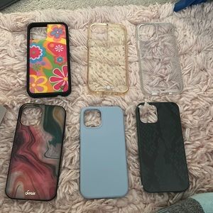 Assorted I Phone 12 cases